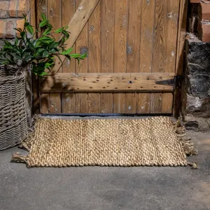 Rug Nubby Woven Jute with Fringe