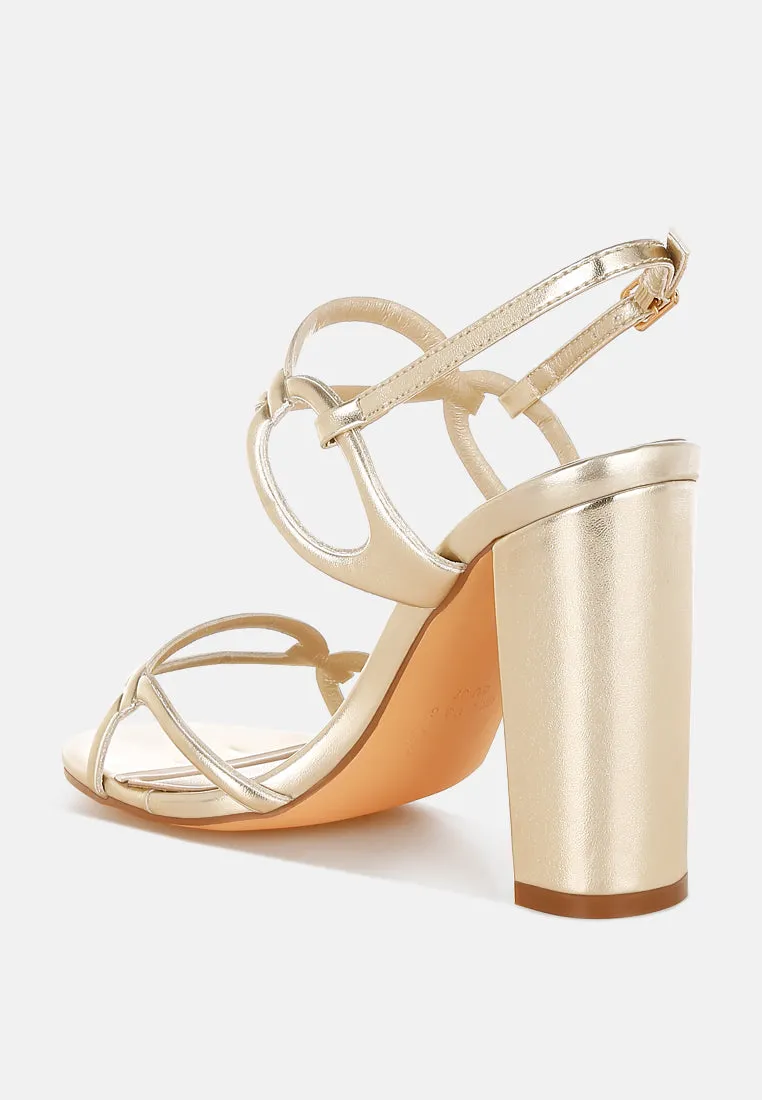Ryzah Metallic Cut Out Chain Sandals
