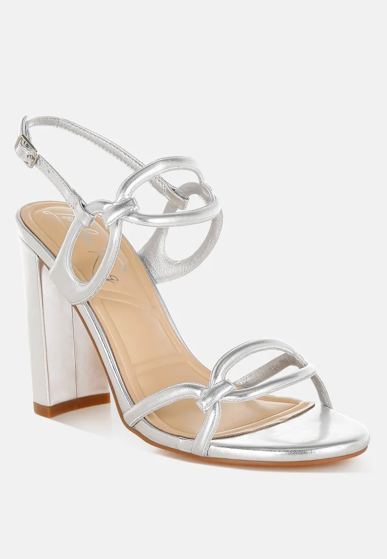 Ryzah Metallic Cut Out Chain Sandals