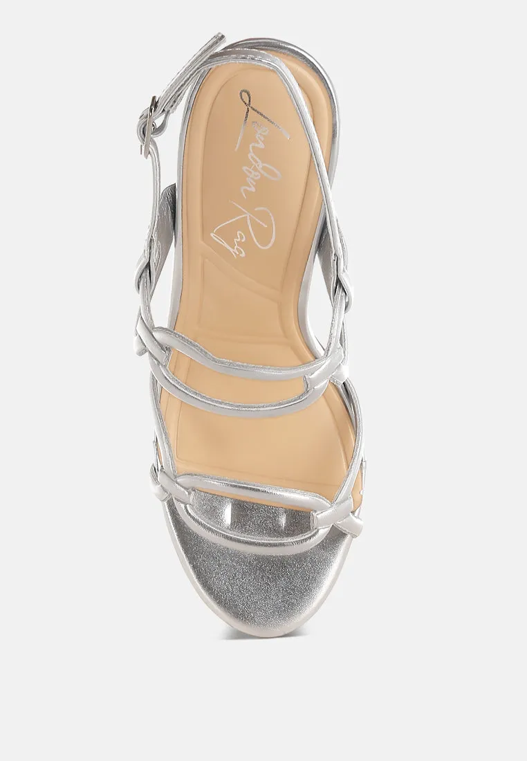 Ryzah Metallic Cut Out Chain Sandals
