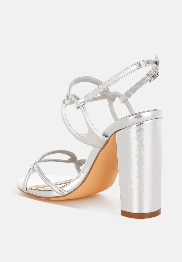Ryzah Metallic Cut Out Chain Sandals