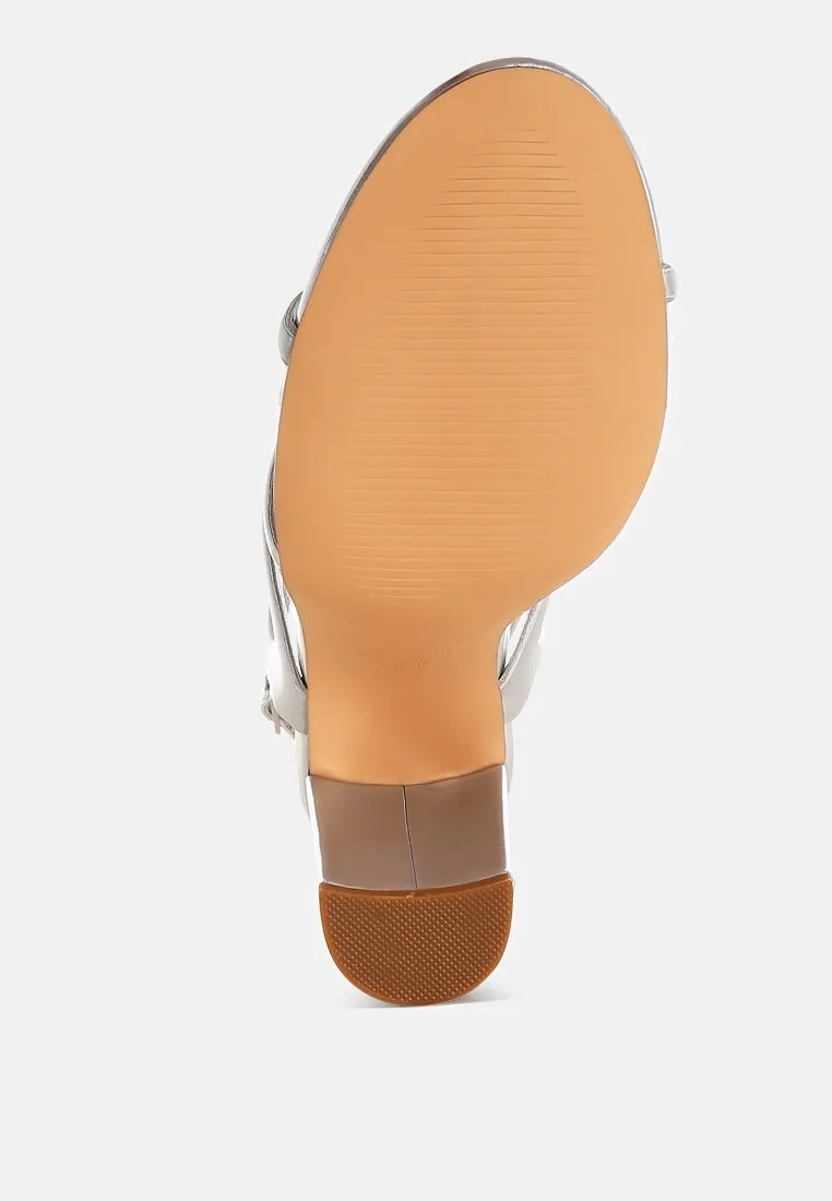 Ryzah Metallic Cut Out Chain Sandals