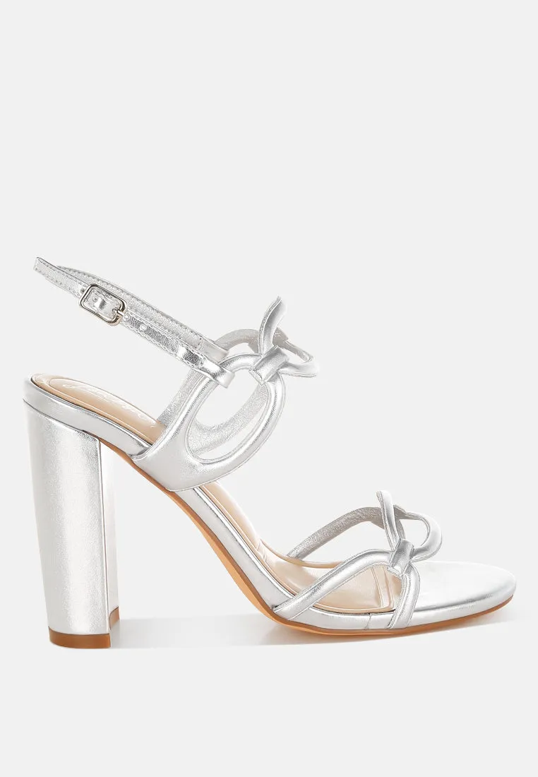 Ryzah Metallic Cut Out Chain Sandals