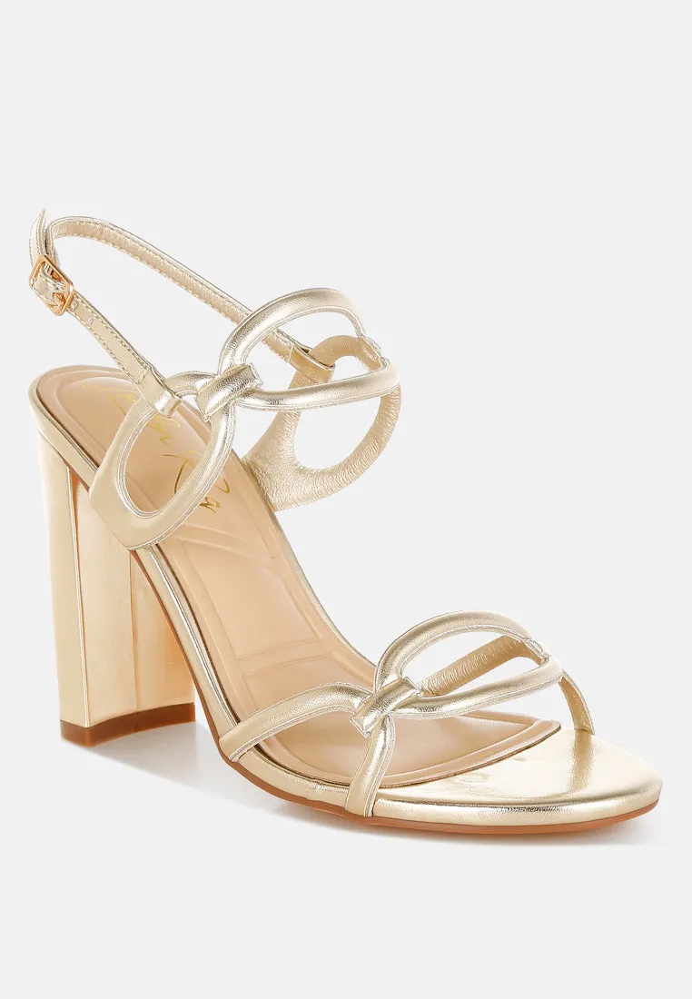 Ryzah Metallic Cut Out Chain Sandals