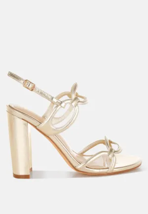 Ryzah Metallic Cut Out Chain Sandals
