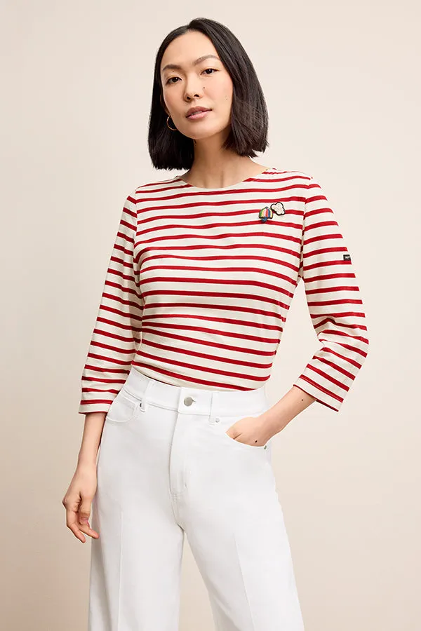 Saint James Galathee II 3/4 Sleeve - Jersey :: Ecru/Persan