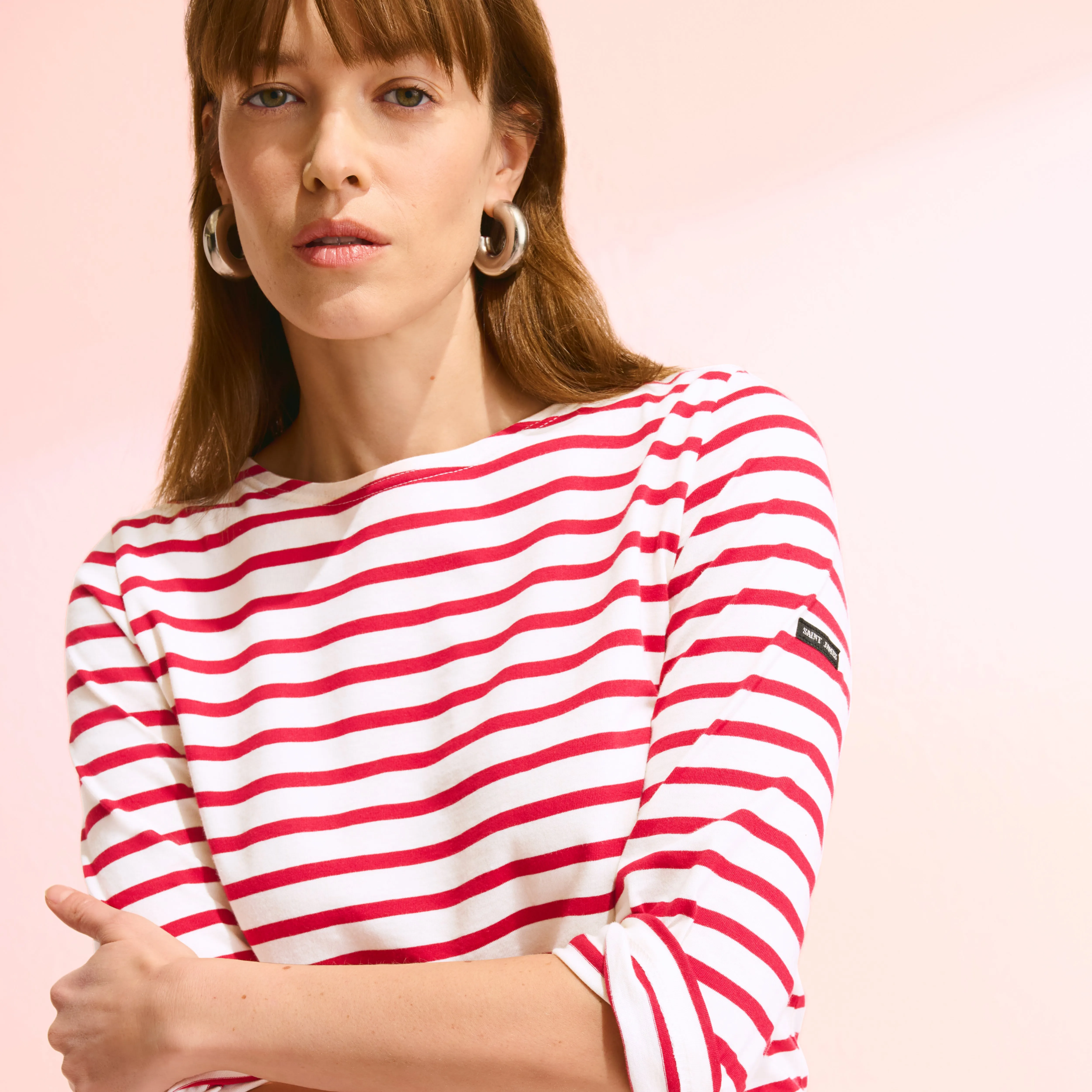 Saint James Galathee II 3/4 Sleeve - Jersey :: Ecru/Persan