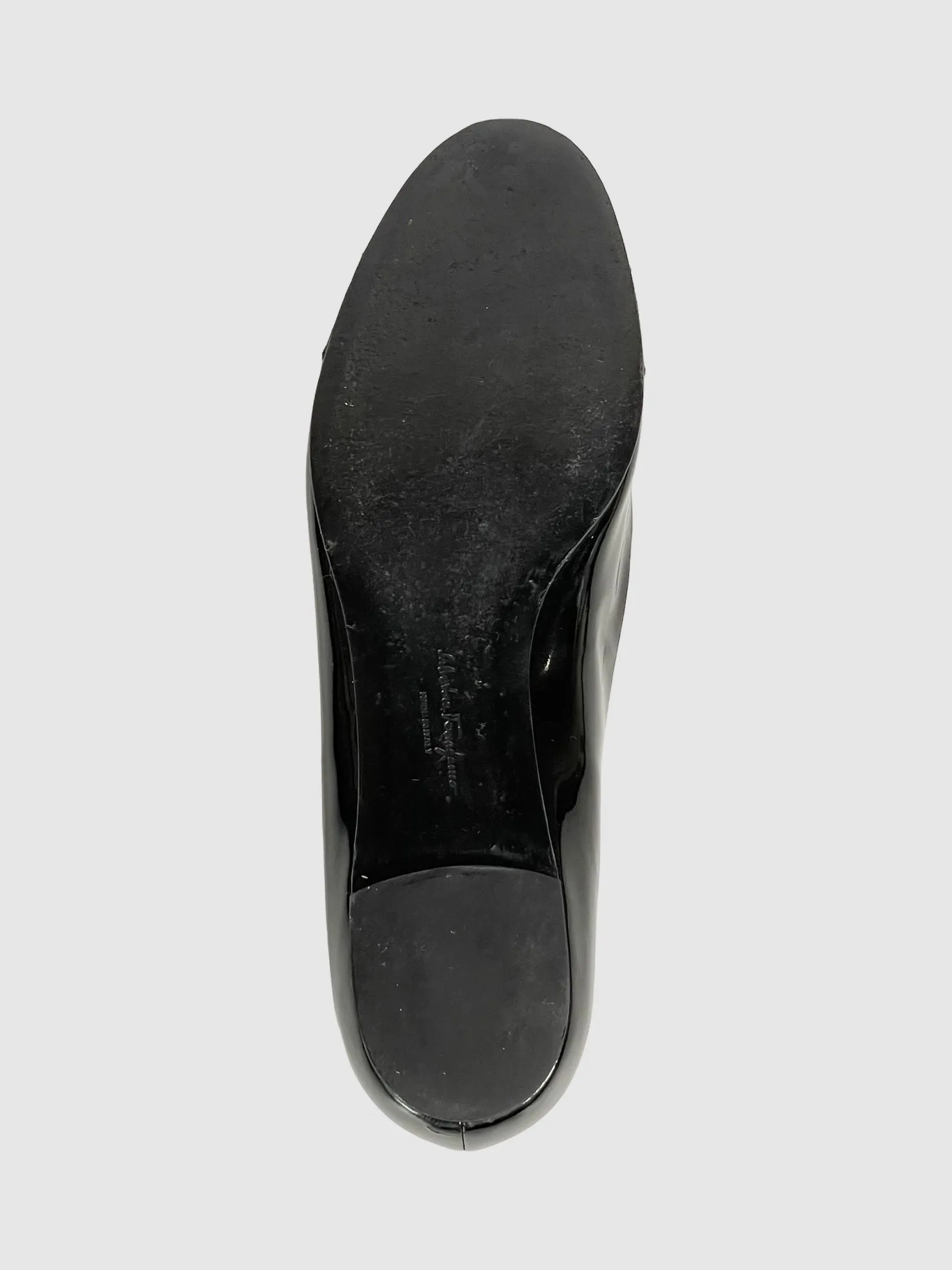 Salvatore Ferragamo Patent Ballet Flats - Size 8.5