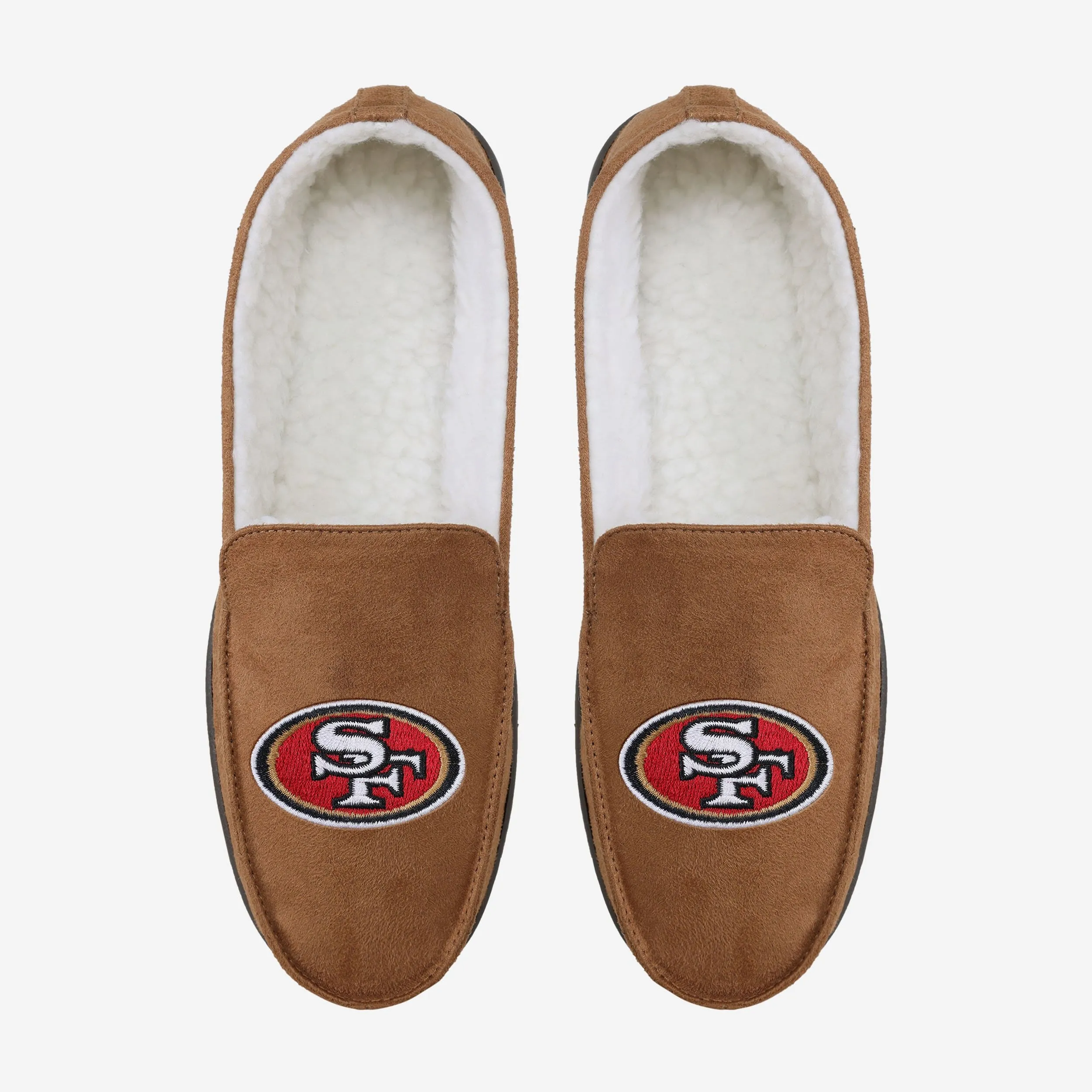 San Francisco 49ers Beige Moccasin Slipper
