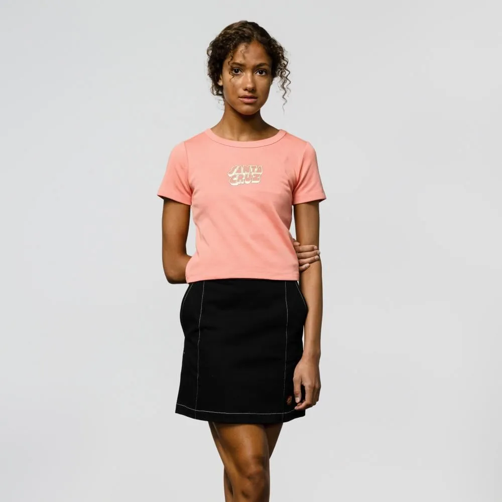 Santa Cruz Womens Skirt Nolan Mini Skirt - Black / White Stitch