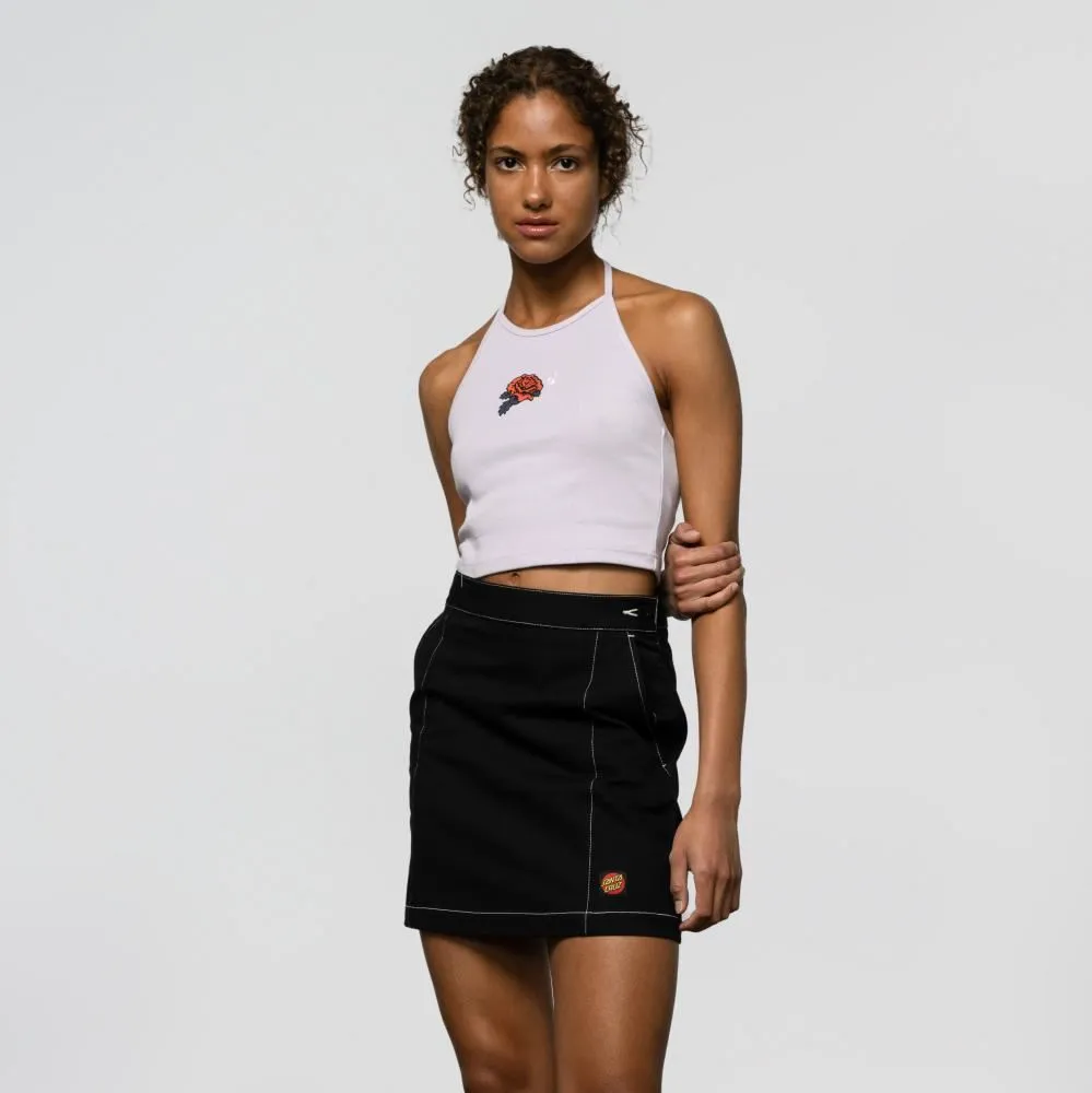 Santa Cruz Womens Skirt Nolan Mini Skirt - Black / White Stitch