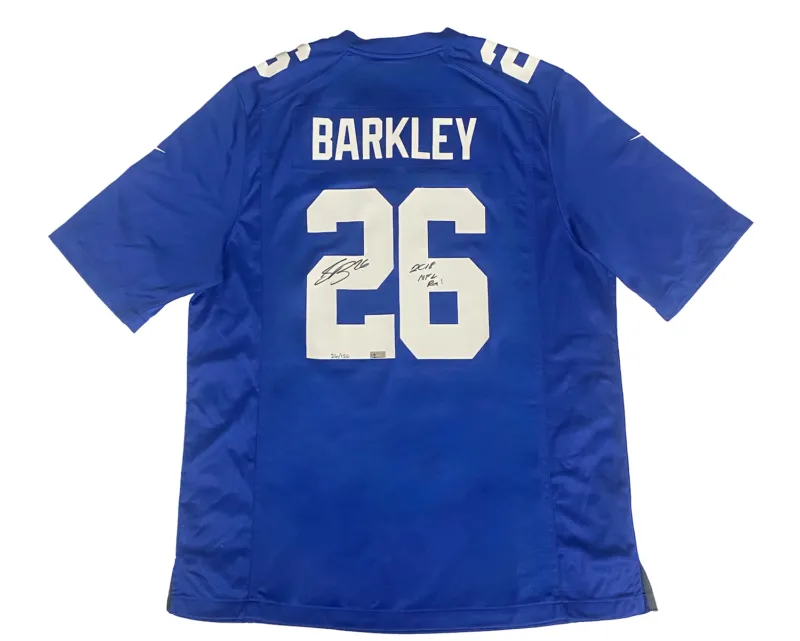 Saquon Barkley Autographed "2018 NFL ROY" Giants Jersey Panini LE 26/126