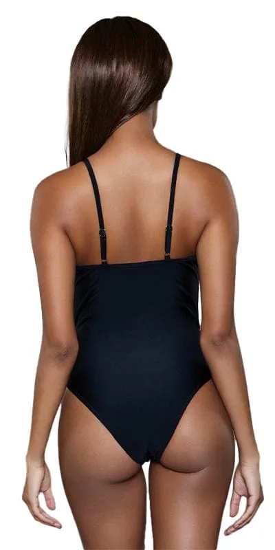 Sexy Amber Tie Front Cut Out Swimsuit