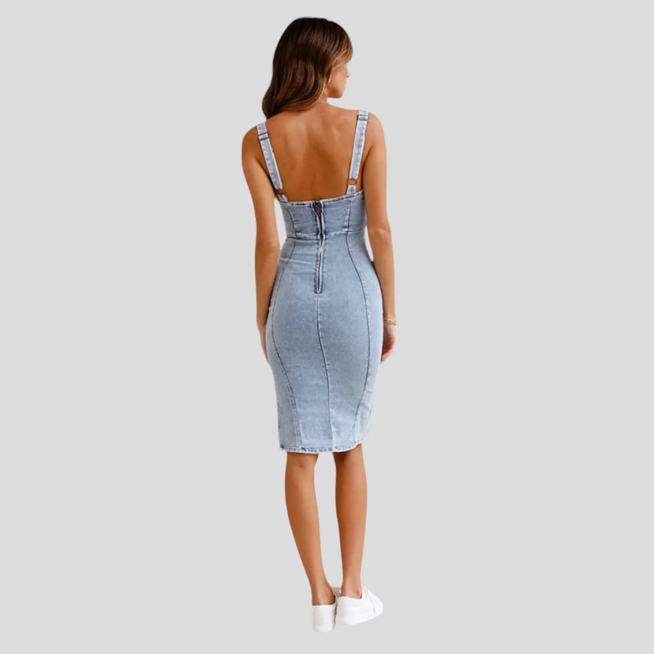 Sienna™ – Sleek Denim Camisole Dress