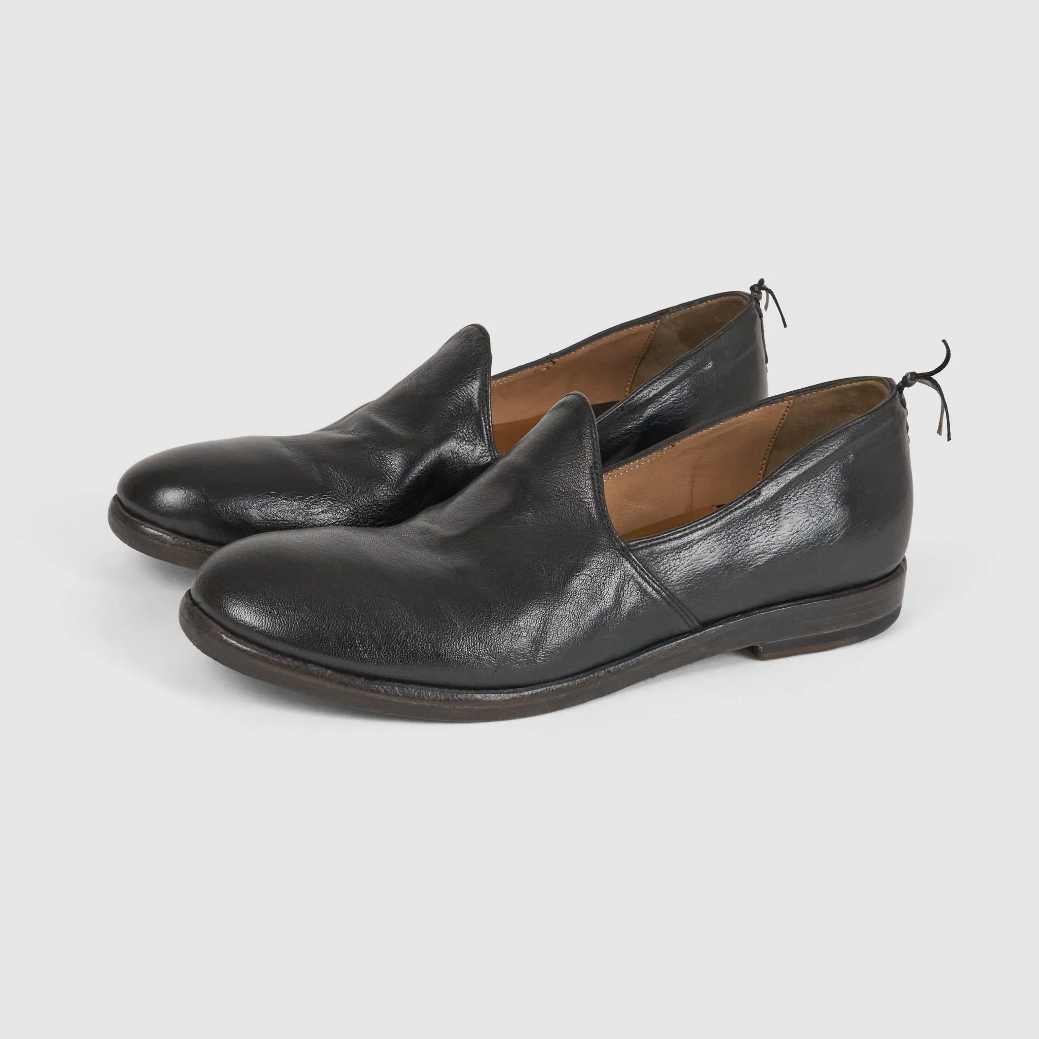 Silvano Sassetti Ladies Washed Leather Ballerina Style Slippers