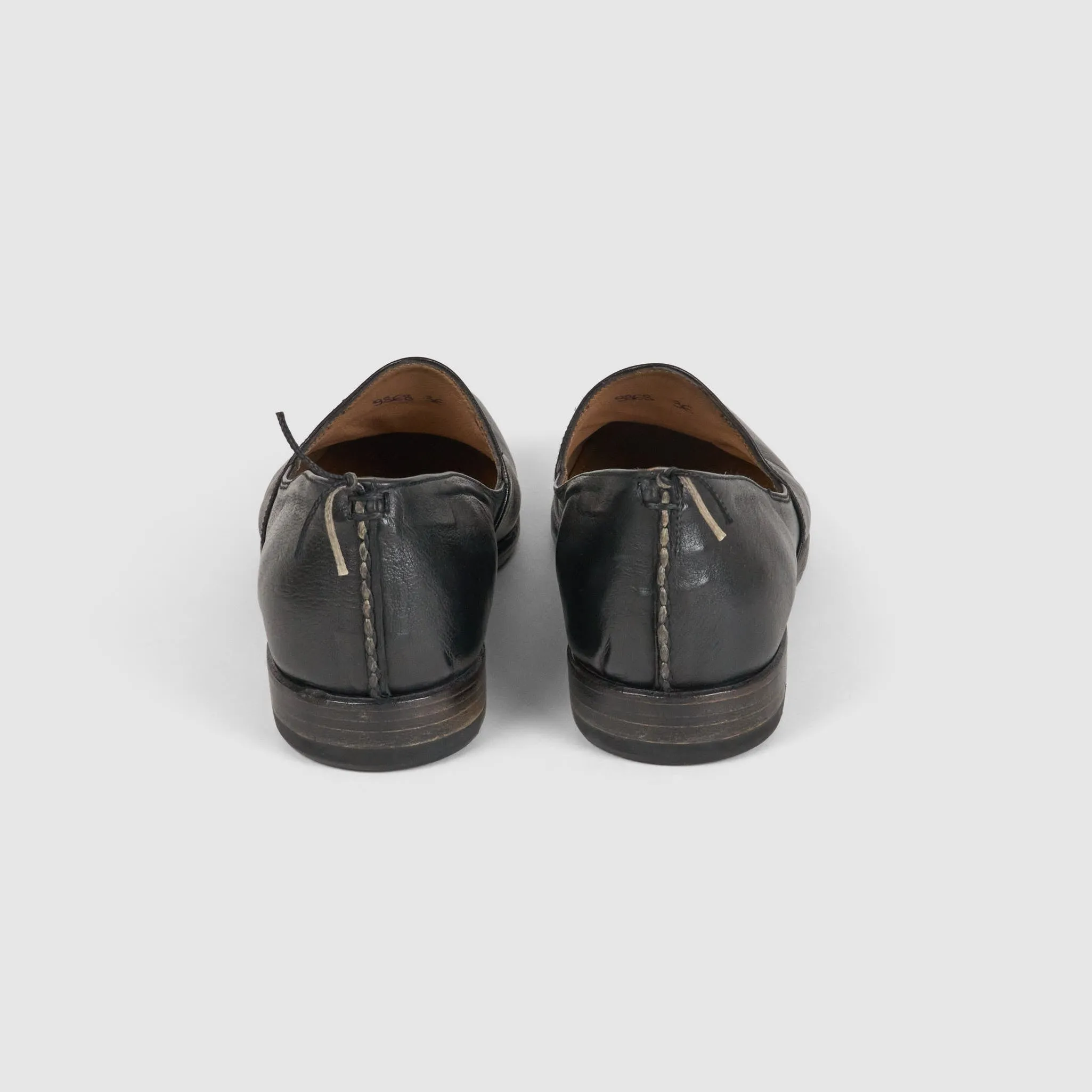 Silvano Sassetti Ladies Washed Leather Ballerina Style Slippers