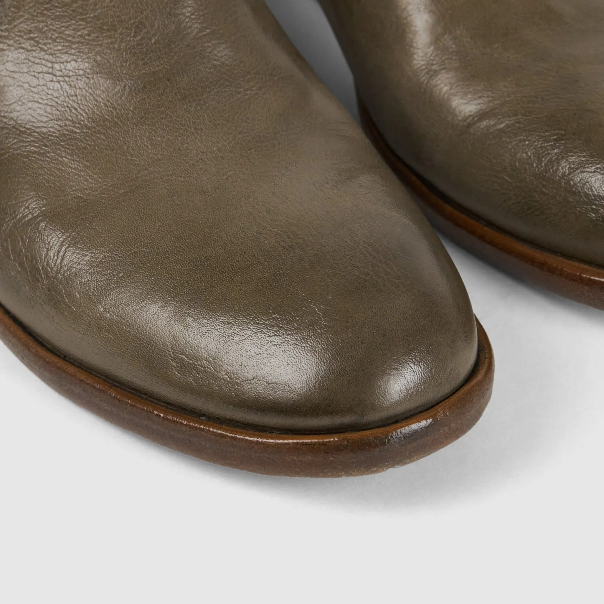 Silvano Sassetti Ladies Washed Leather Ballerina Style Slippers