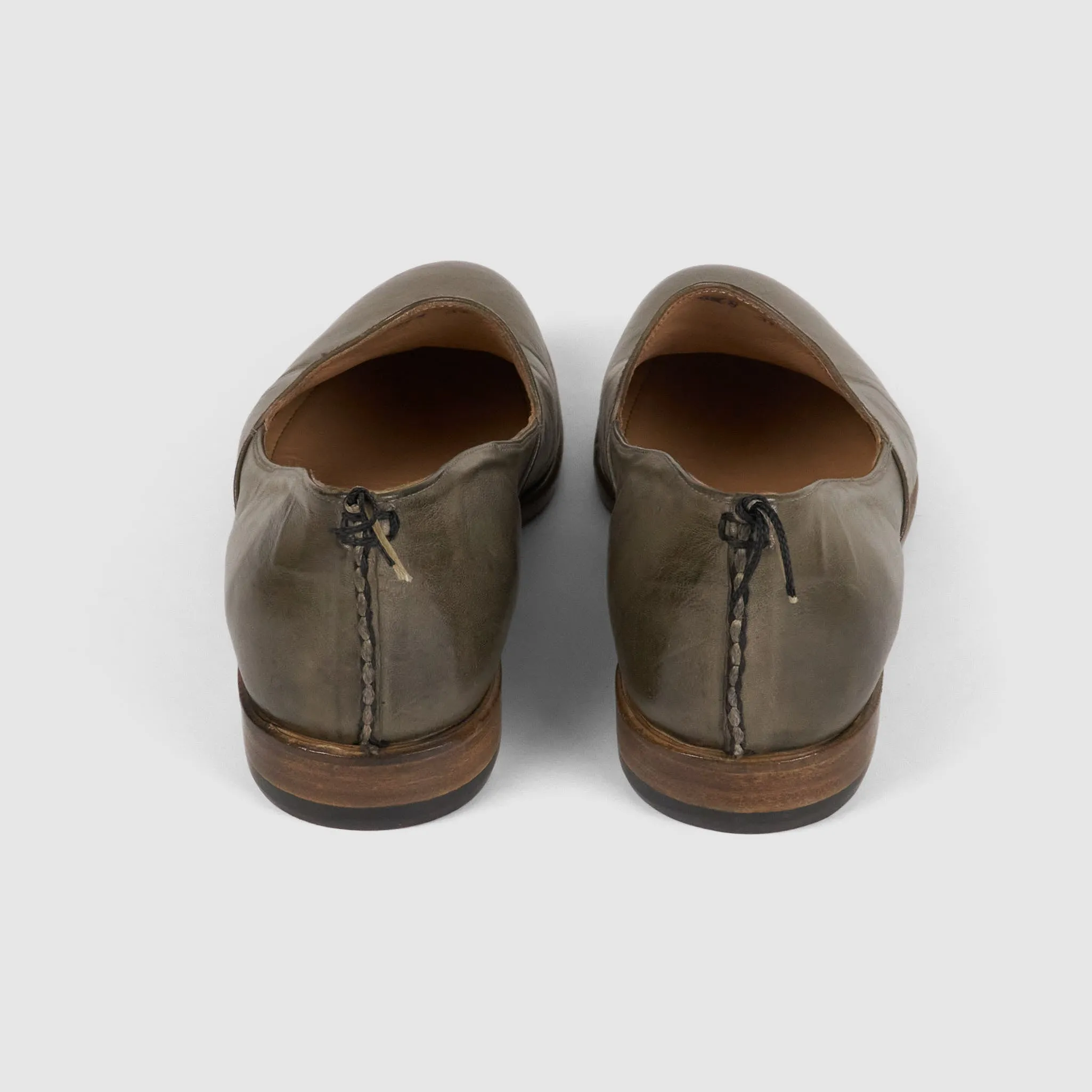 Silvano Sassetti Ladies Washed Leather Ballerina Style Slippers