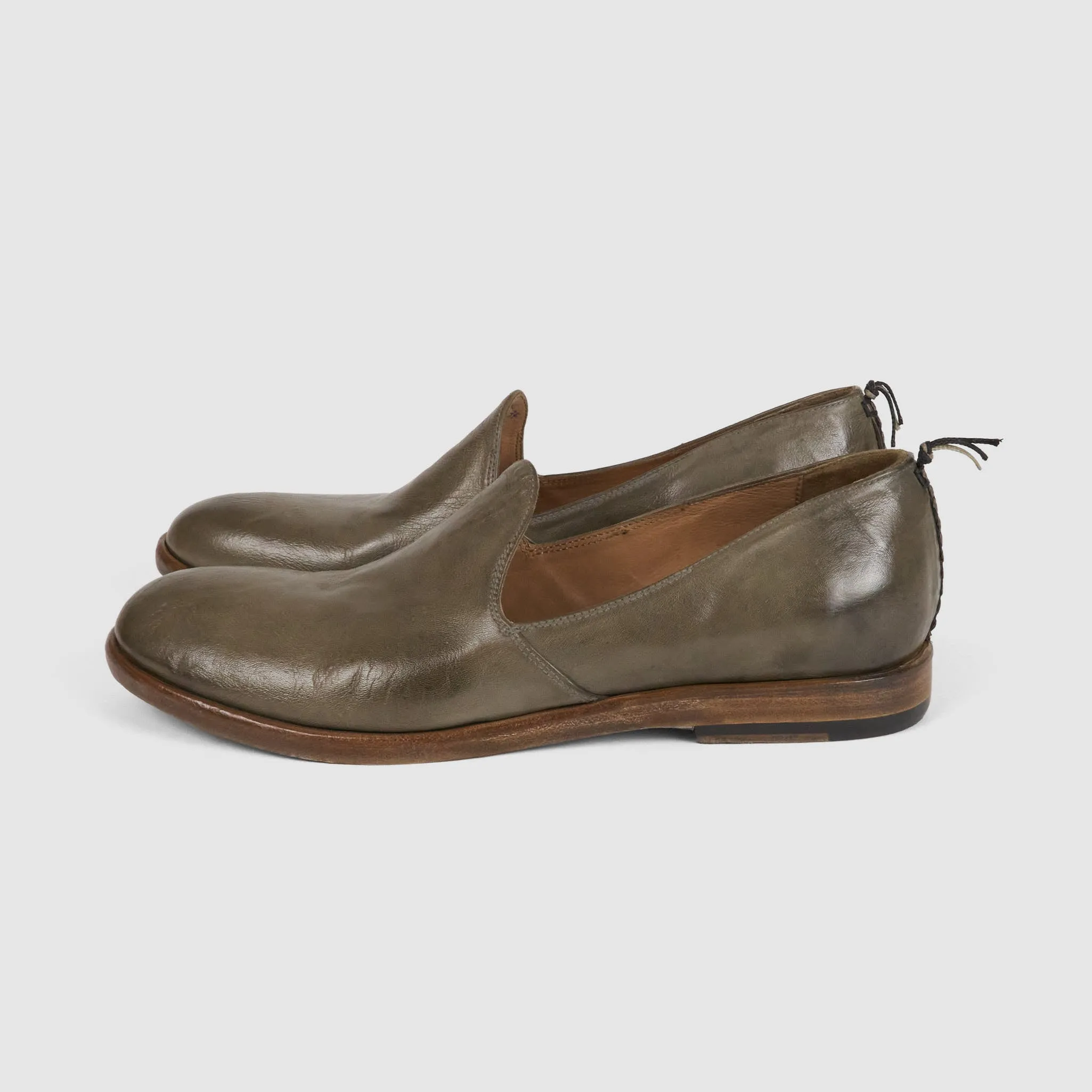 Silvano Sassetti Ladies Washed Leather Ballerina Style Slippers
