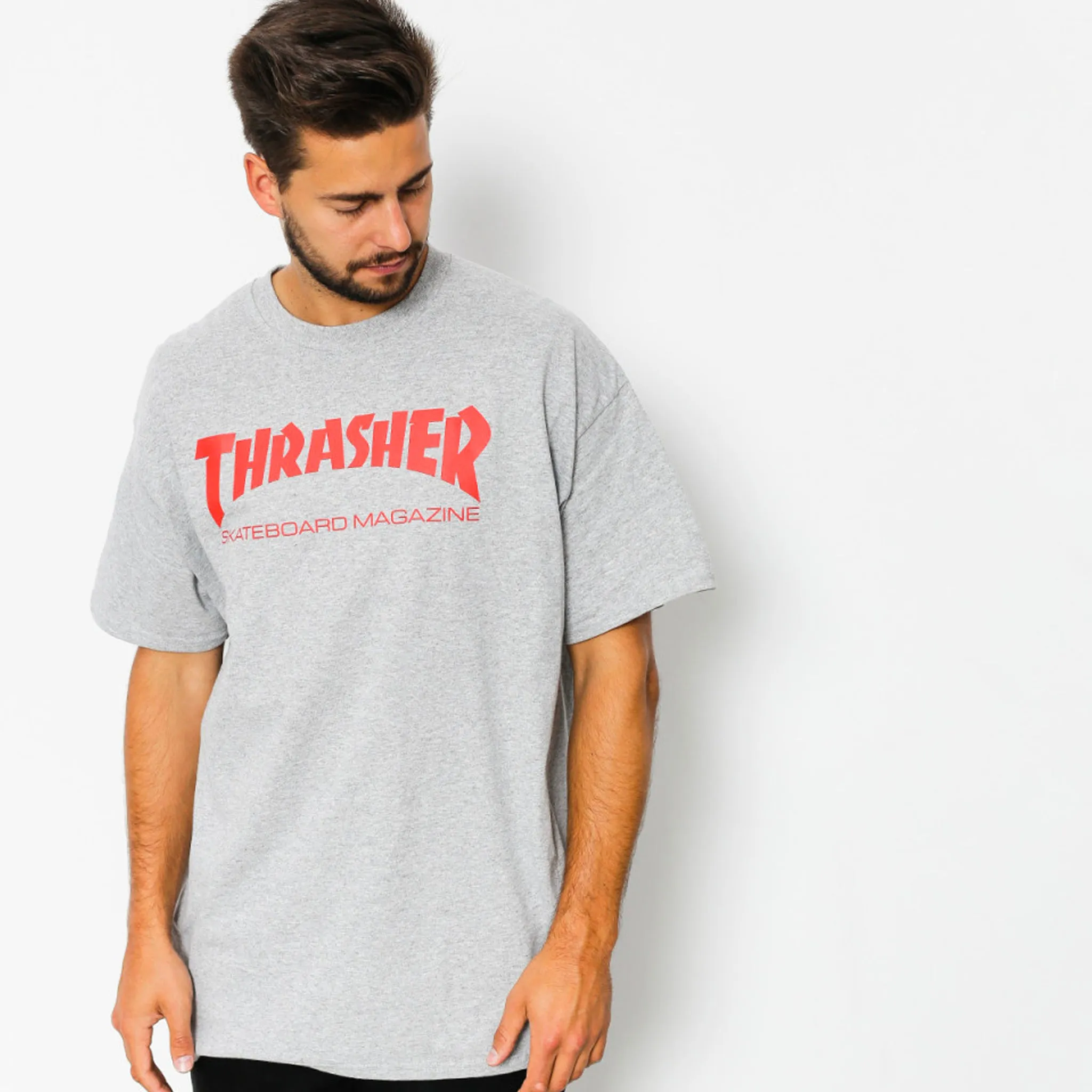 Skate Mag Tee (Grey/Red)
