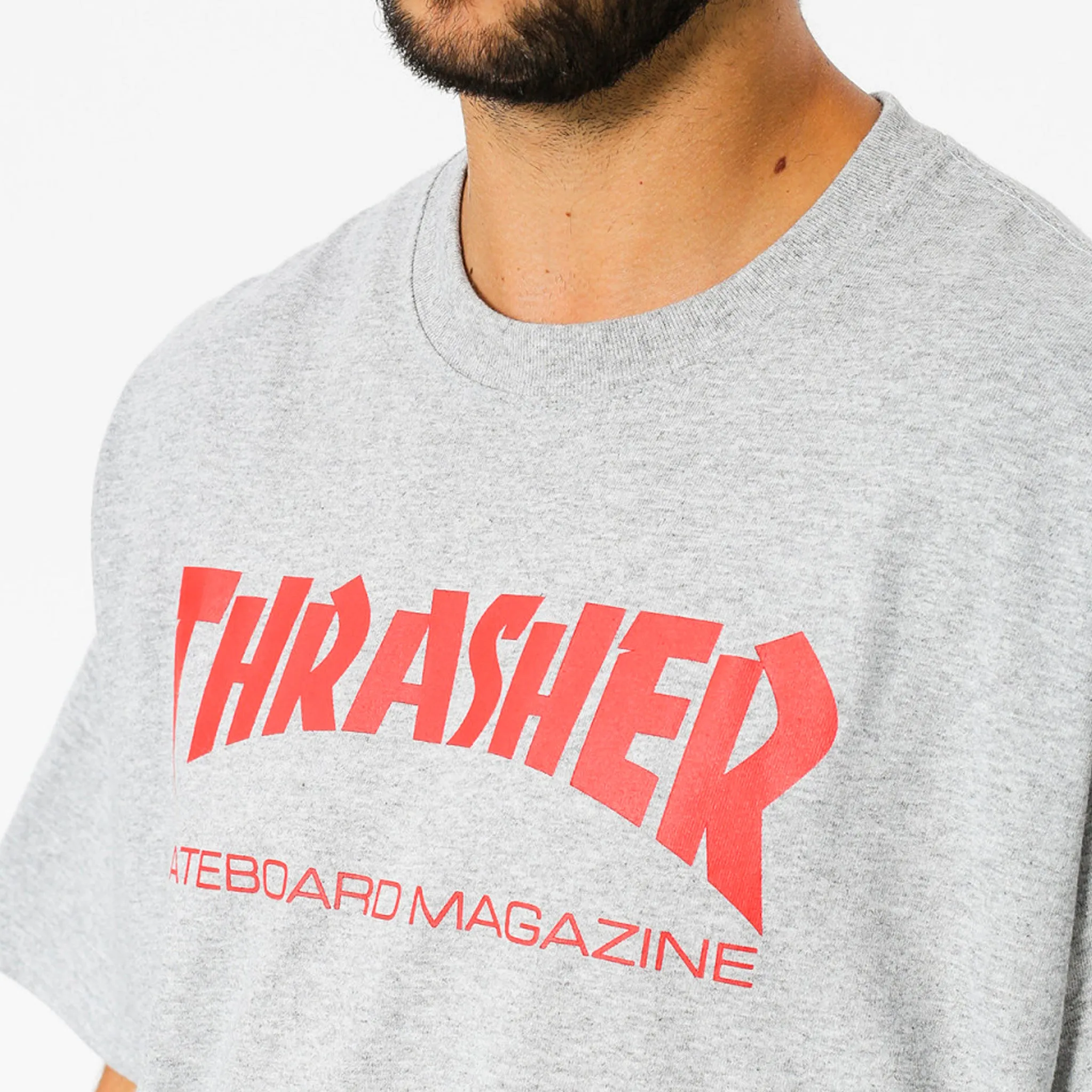 Skate Mag Tee (Grey/Red)