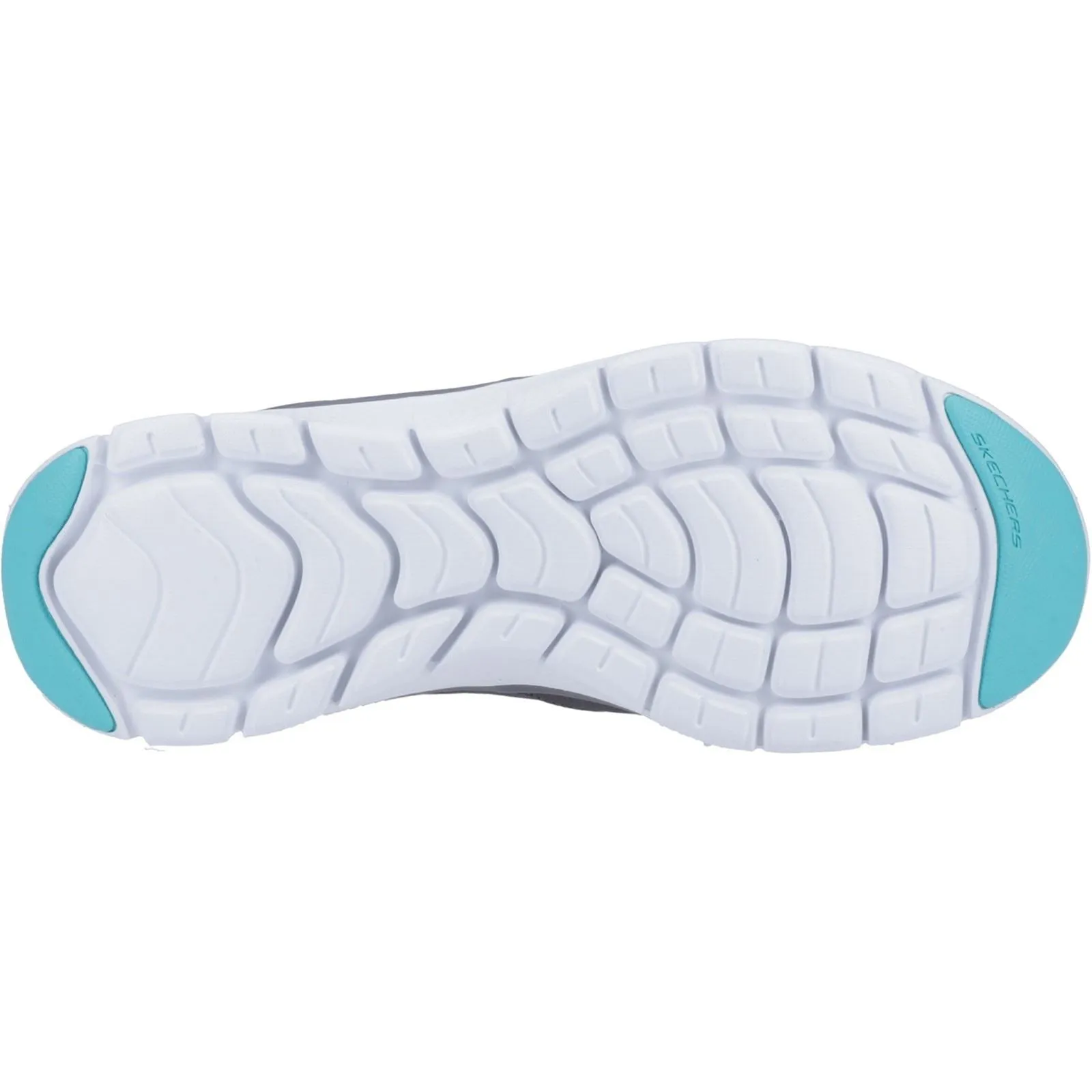 Skechers (GAR149305) Women's Flex Appeal 4.0 Active Flow Sport Shoes in Charcoal/Turquoise 3 to 8