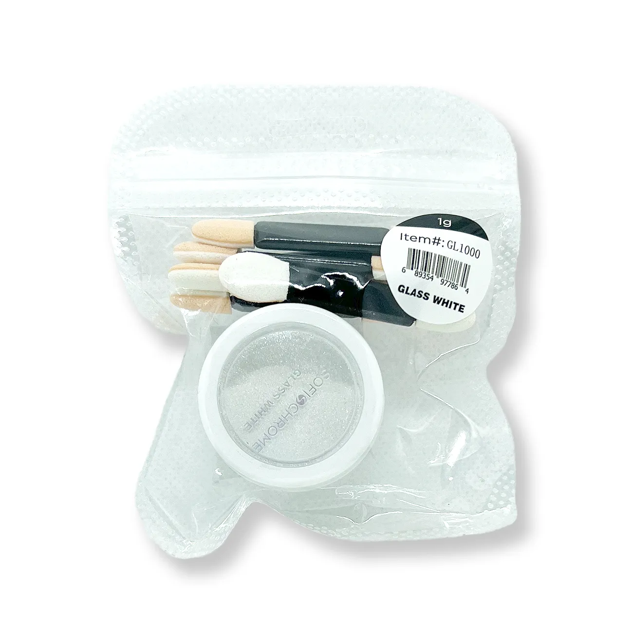 Sofi-Chrome Nail Powder - Glass White