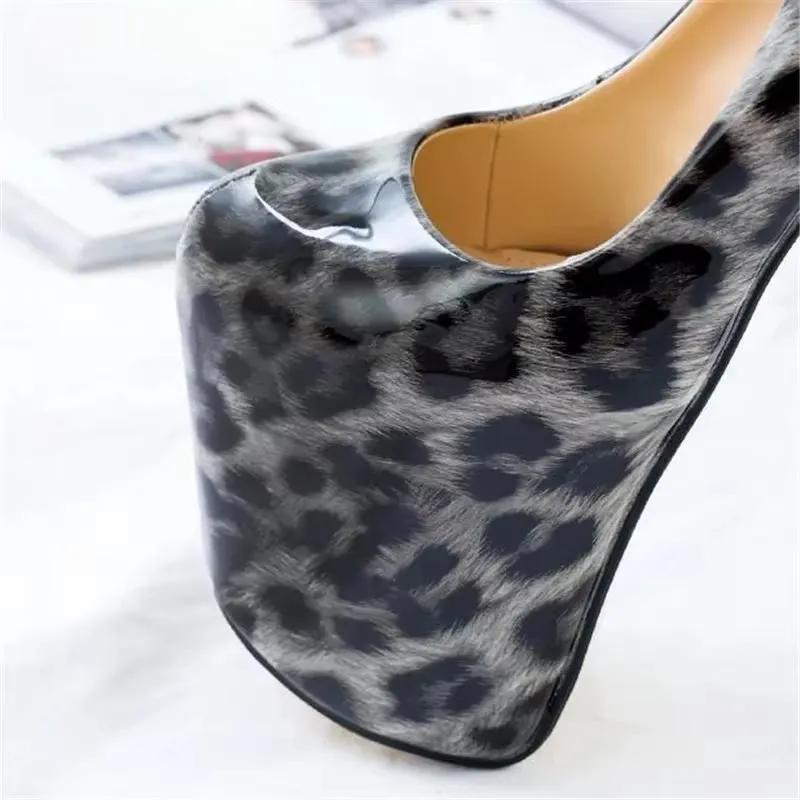 Spring/Autumn Leopard Print Stilettos 20 22cm Thin Heels Party Shoes Woman