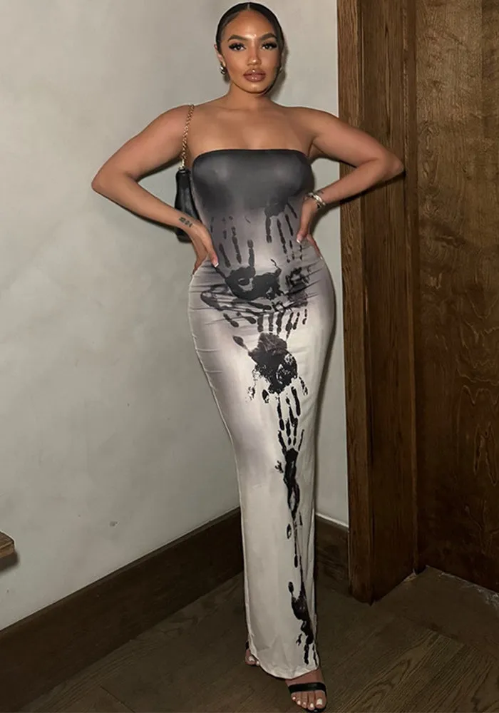 Strapless Low-Back Slit Dress for Daring Elegance and Style