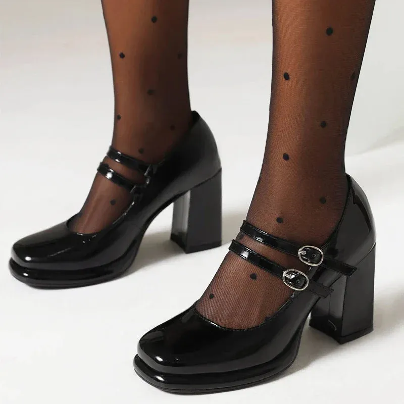 Straps Mary Janes High Heels Platform Shoes
