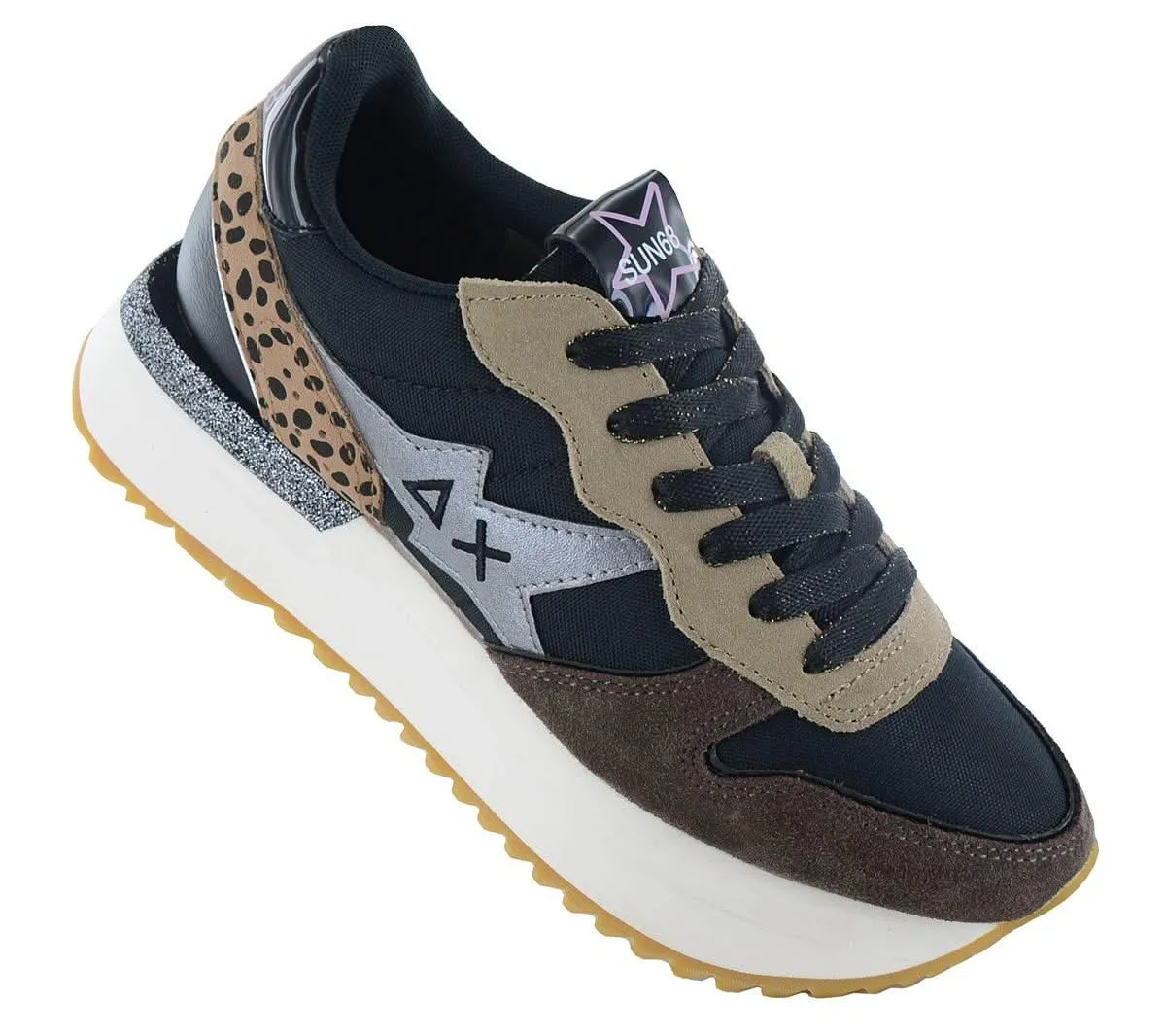 SUN68 Big Stargirl - Damen Sneakers Plateau Schuhe Z44218-11