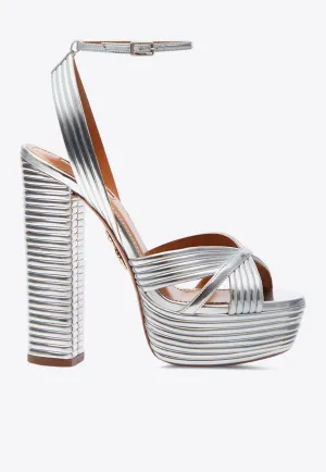 Sundance 140 Crystal-Embellished Platform Sandals