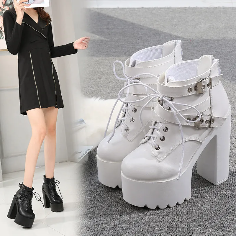 Super lightweight thick soled fashion boots