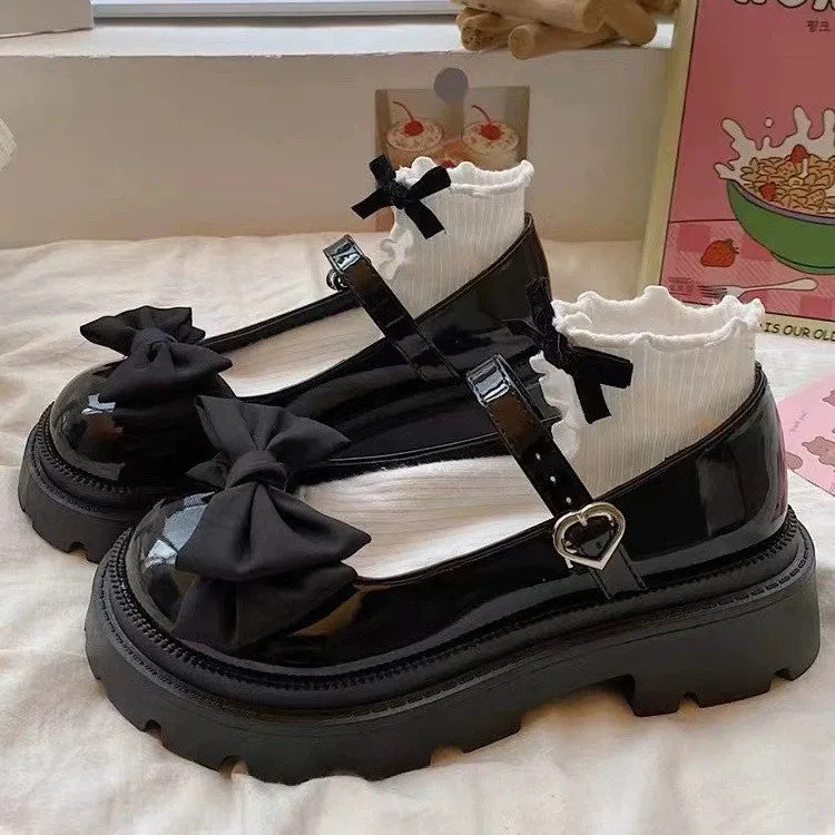 Sweet Cool Girl Style Bow Mary Jane JK Shoes