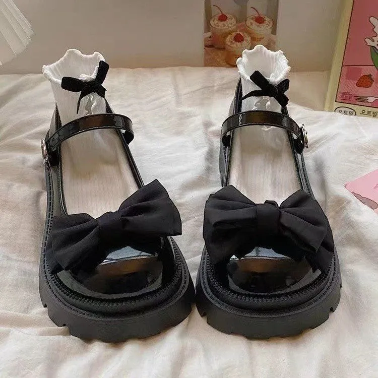 Sweet Cool Girl Style Bow Mary Jane JK Shoes