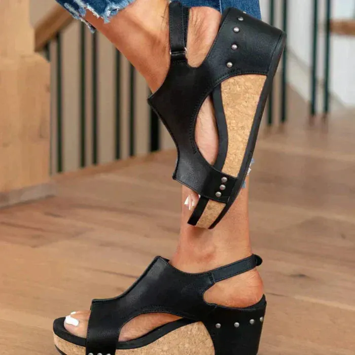 SYLVIE - ELEGANT AND COMFORTABLE WEDGE HEELS SANDALS