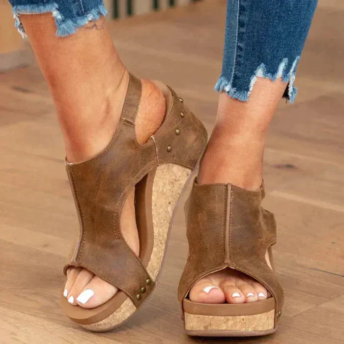 SYLVIE - ELEGANT AND COMFORTABLE WEDGE HEELS SANDALS