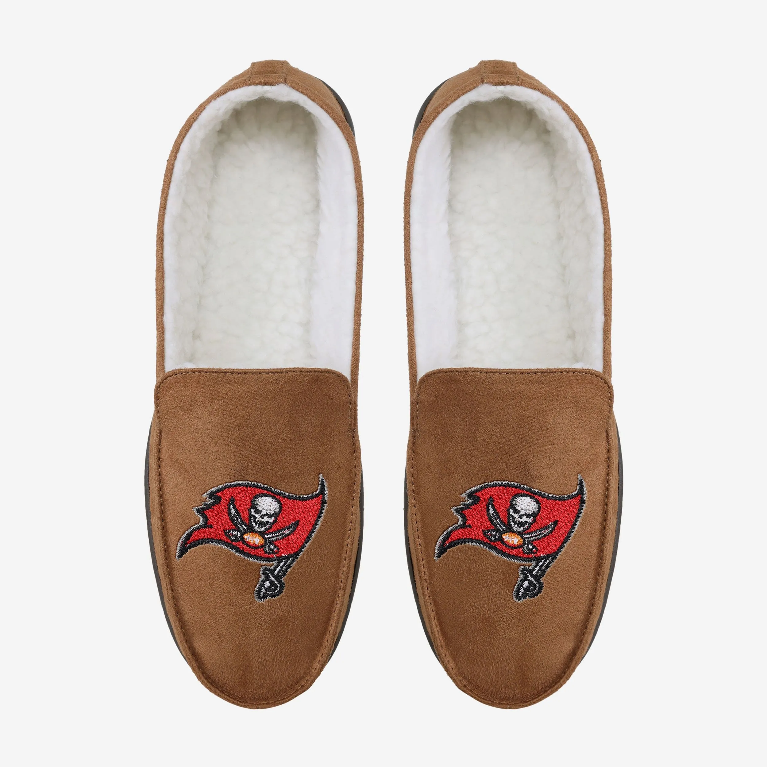 Tampa Bay Buccaneers Beige Moccasin Slipper