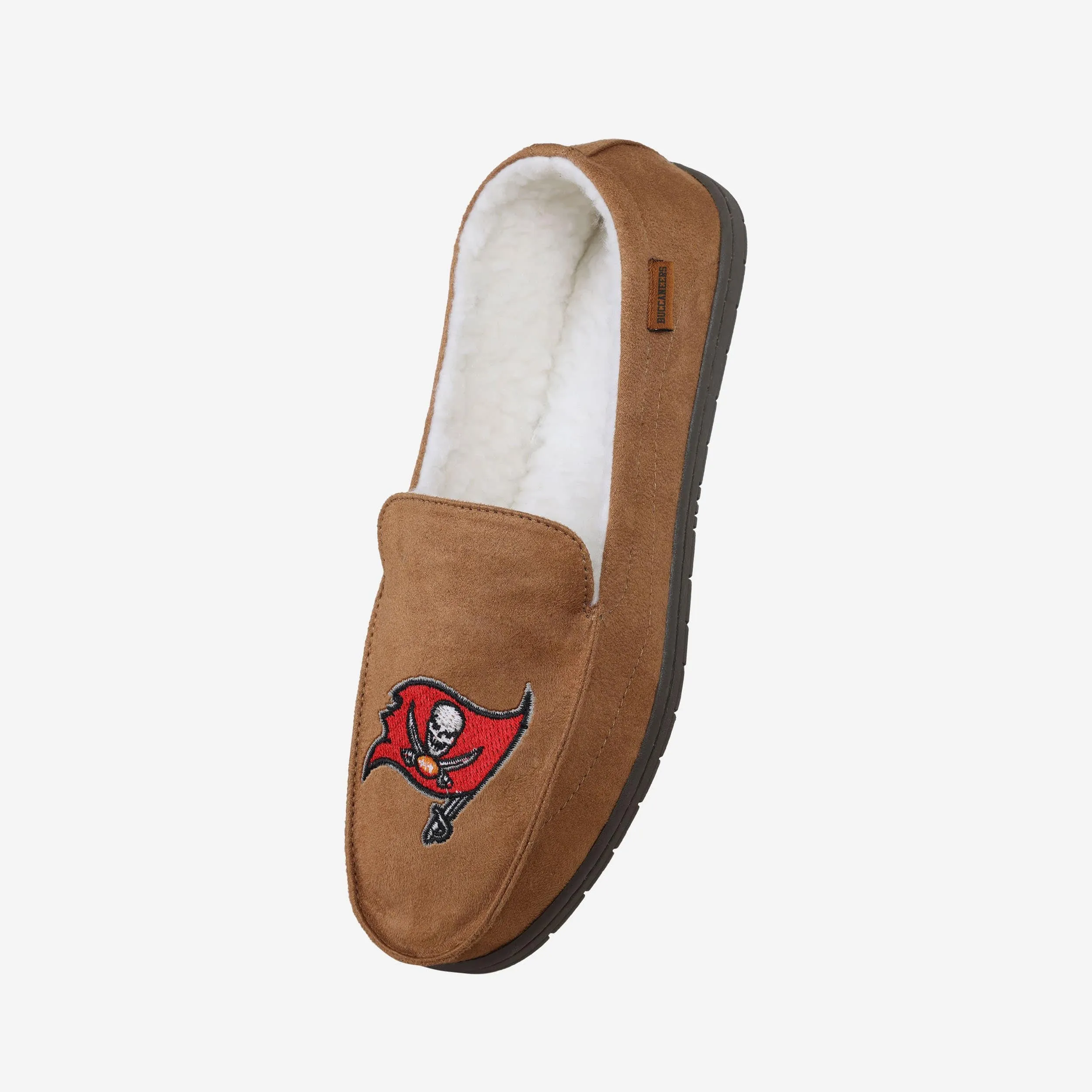 Tampa Bay Buccaneers Beige Moccasin Slipper