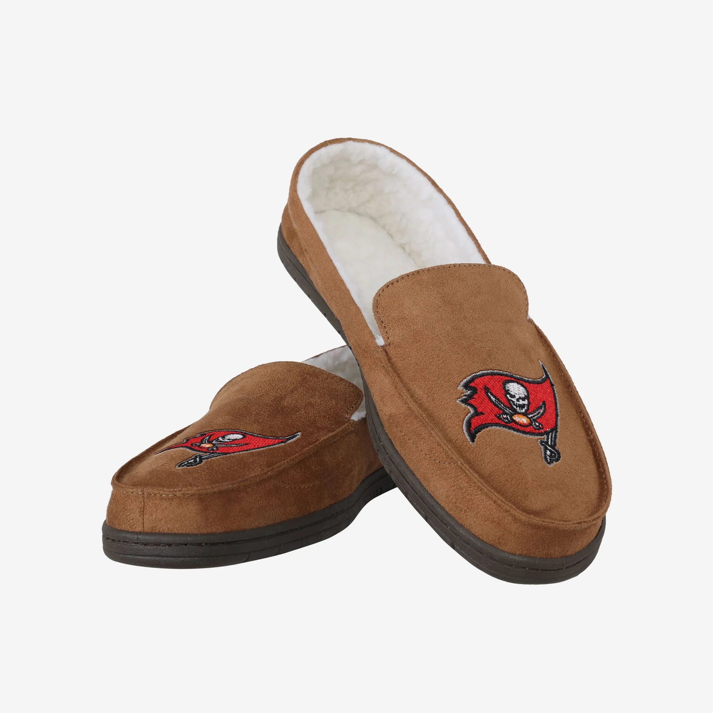 Tampa Bay Buccaneers Beige Moccasin Slipper