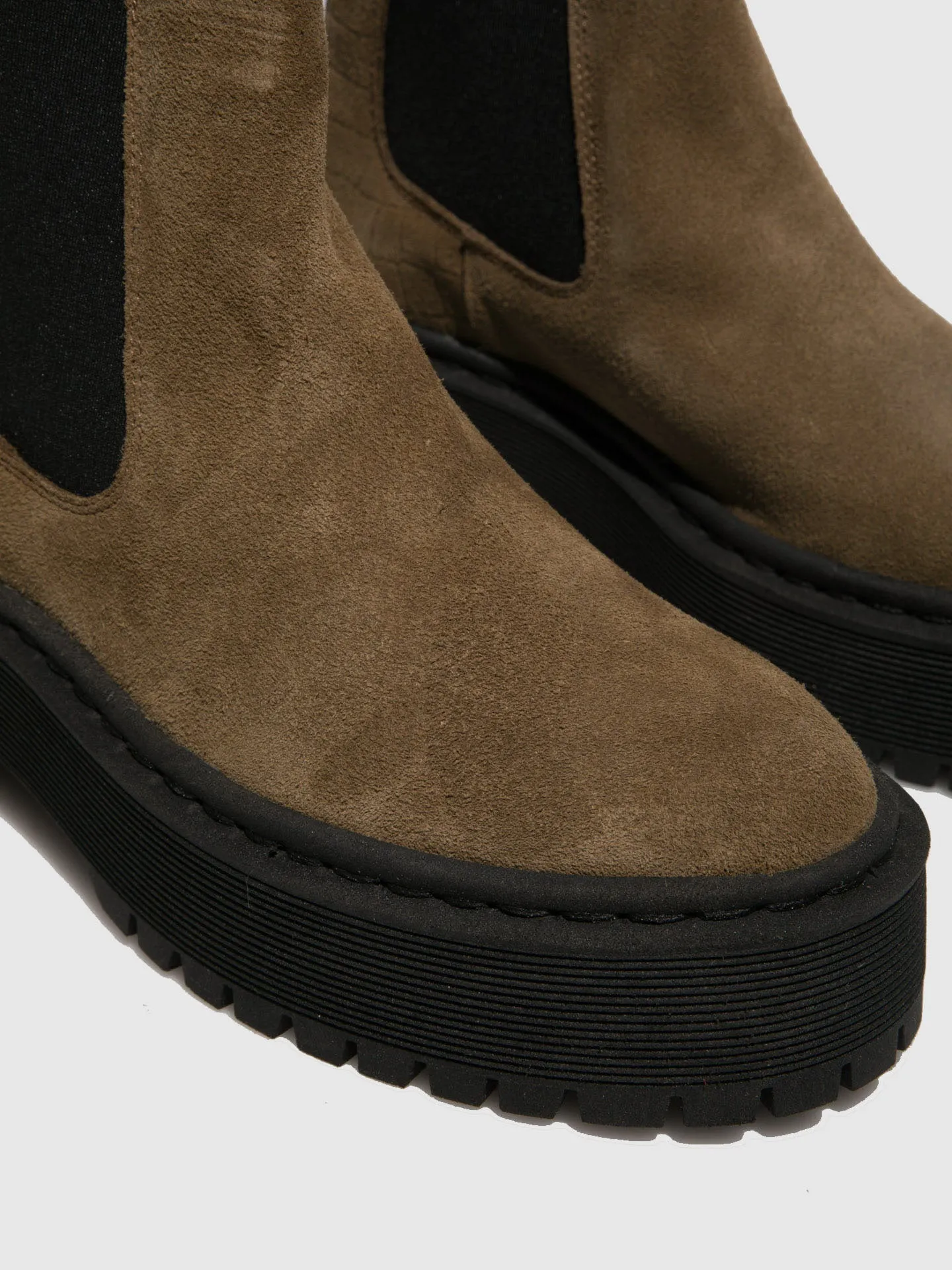 Taupe Elasticated Ankle Boots
