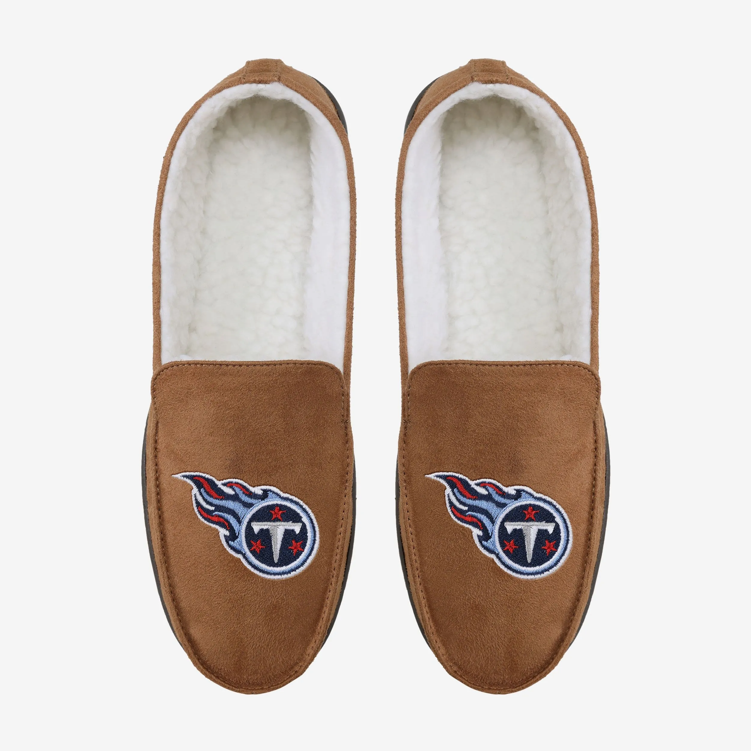 Tennessee Titans Beige Moccasin Slipper