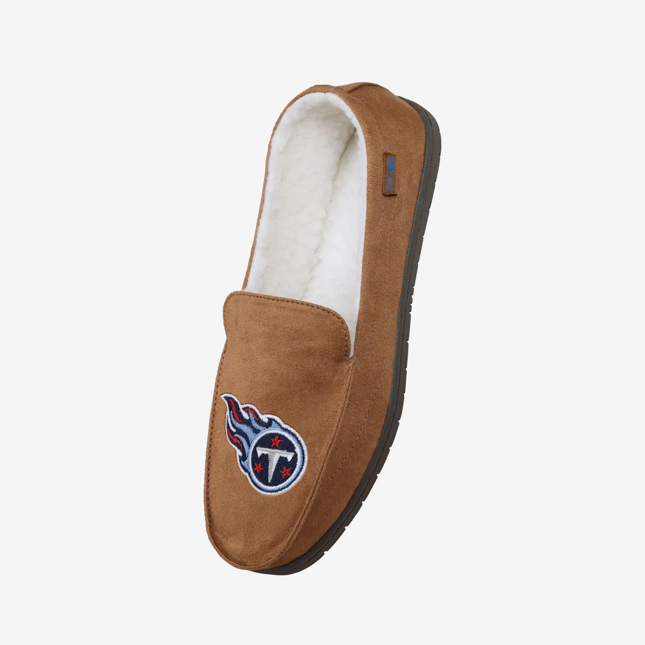 Tennessee Titans Beige Moccasin Slipper