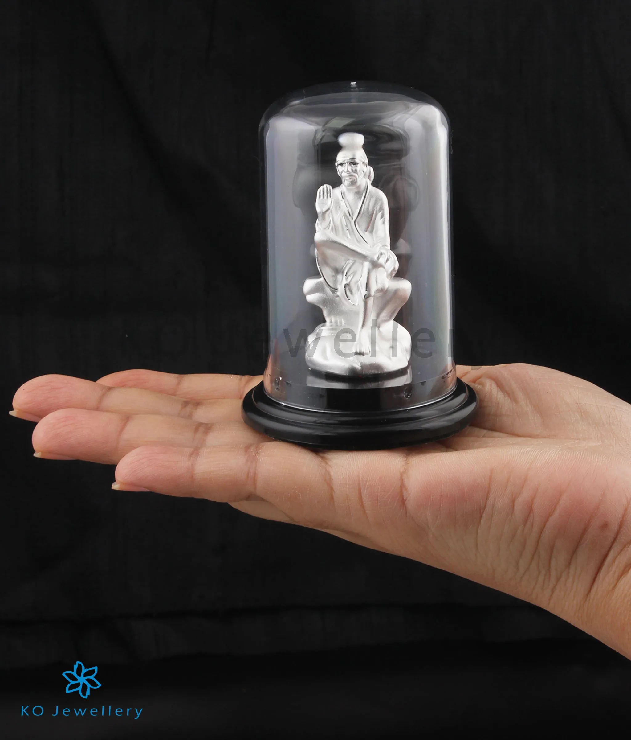 The Nitya Sai Baba 999 Pure Silver Idol (3.5 inches)