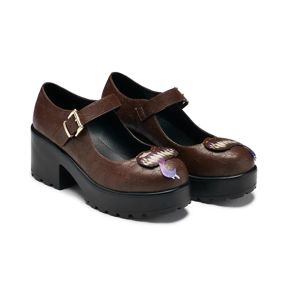Tira Mary Jane Shoes - ‘Shapechanger Edition’-Brown-Size 8-Clearance