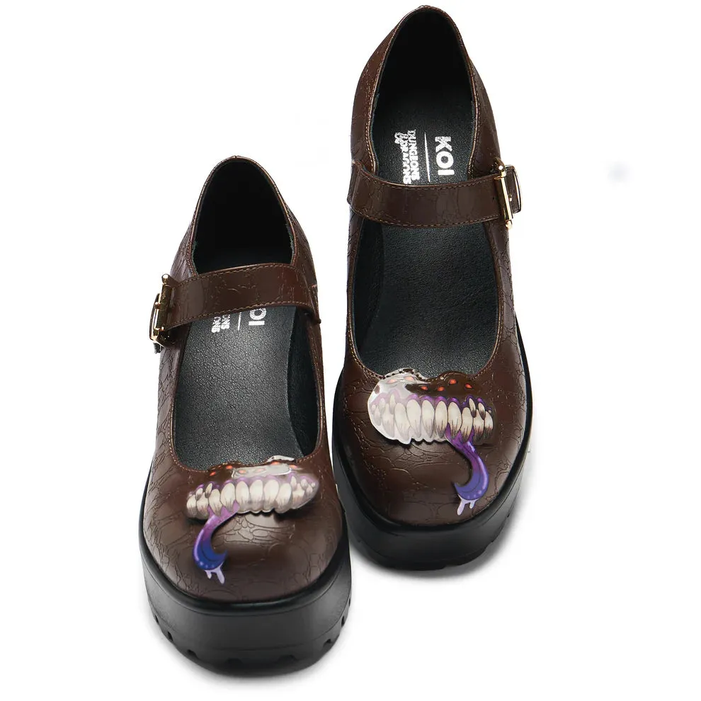 Tira Mary Jane Shoes - ‘Shapechanger Edition’-Brown-Size 8-Clearance