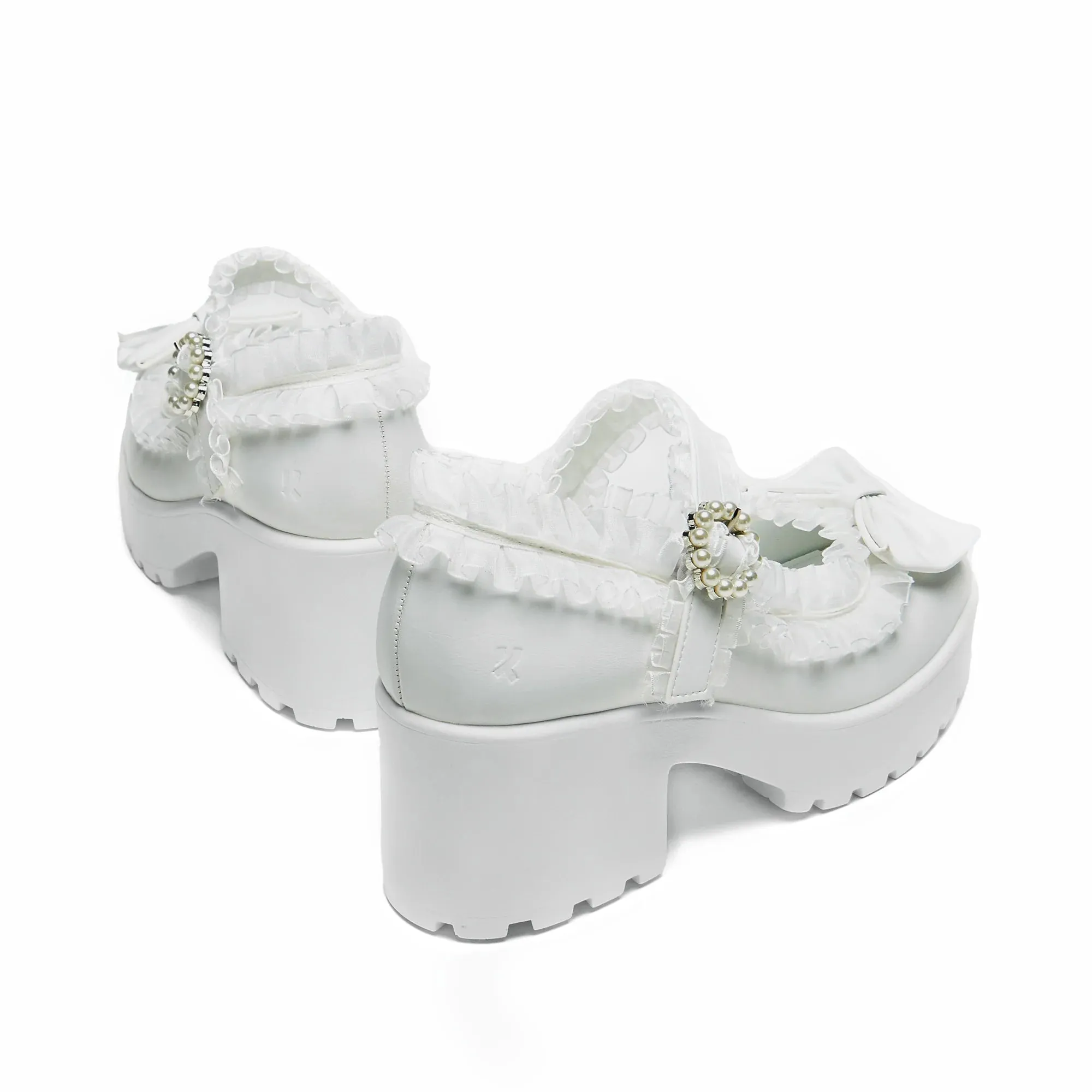 Tira Ruffle Mary Janes ‘ Porcelain Delights Edition’-Size 8-Clearance
