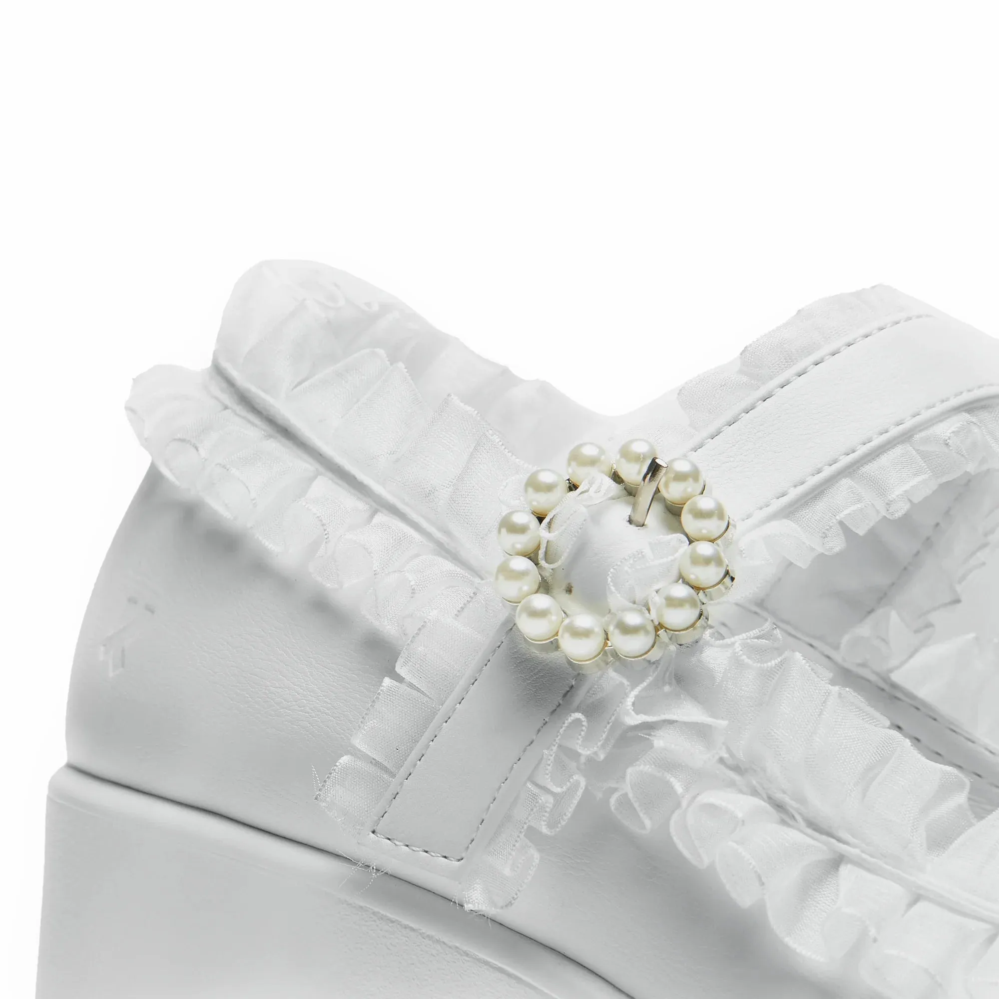 Tira Ruffle Mary Janes ‘ Porcelain Delights Edition’-Size 8-Clearance
