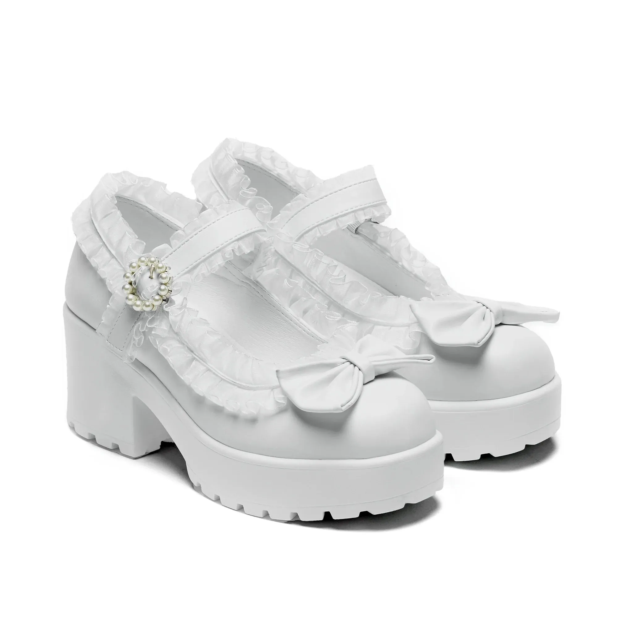 Tira Ruffle Mary Janes ‘ Porcelain Delights Edition’-Size 8-Clearance