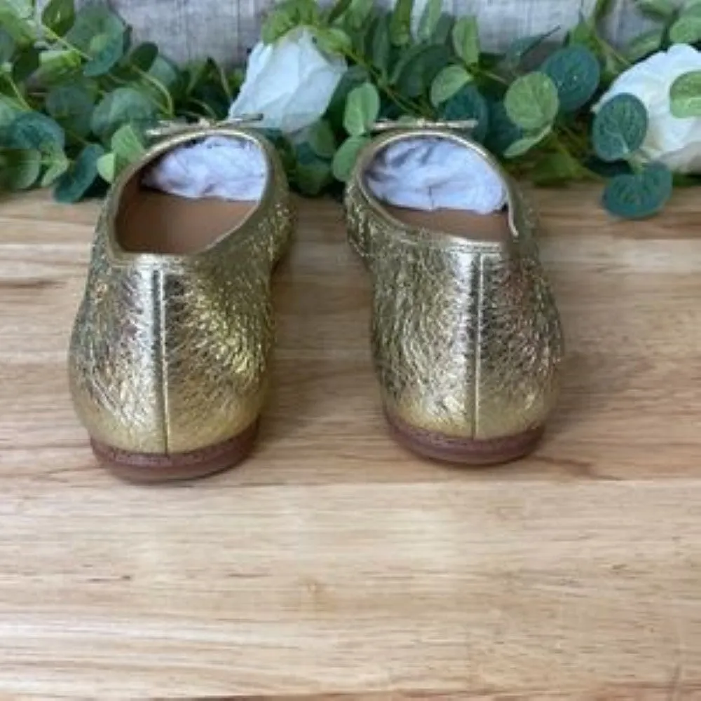 Tory Burch Laila Metallic Driver Ballet Flats 6.5